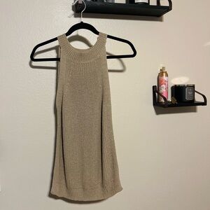 High-neck Knitted Tank